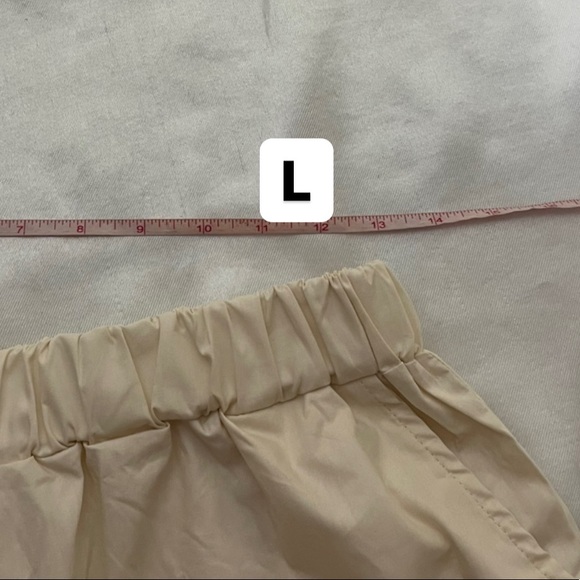 NEW 3pcs set beige womens shirt top shorts button down M;L casual - Picture 14 of 16